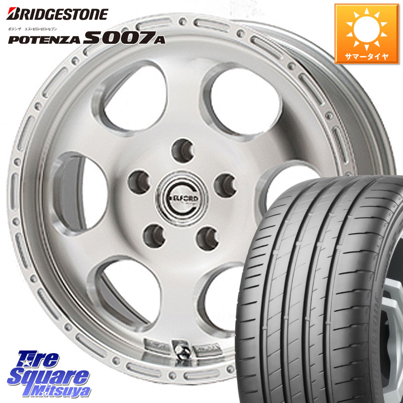 ブリヂストン POTENZA S007A 在庫● 2025~2026年製【正規品】ポテンザ サマータイヤ 205/55R16MEIWA Blood Stock One Piece ホイール 16インチ 16X7.0J 35 5穴 114.3 GRヤリスRSノーマルキャリパー|タイヤスクエアミツヤ