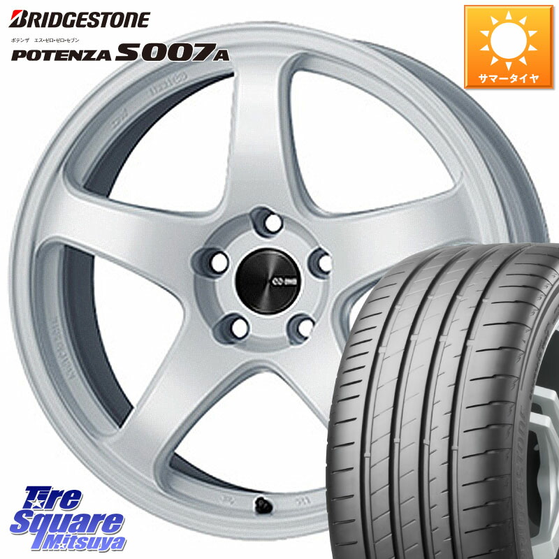 ブリヂストン POTENZA ポテンザ S007A 【正規品】 サマータイヤ 215/40R18ENKEI エンケイ PerformanceLine PF05 WH 18インチ 18X8.0J(86 Brembo) 45 5穴 100 BRZ/86/GR86ブレンボキャリパー対応 BRZ/86/GR86ブレンボキャリパー対応ローダウン車向けサイズ GR 86 ブレン|タイヤスクエアミツヤ