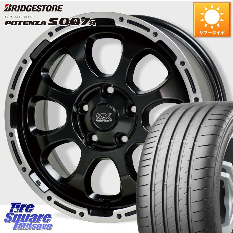 ブリヂストン POTENZA ポテンザ S007A 【正規品】 サマータイヤ 225/50R17HotStuff マッドクロス GRACE グレイス BK 5H ホイール 17インチ 17X7.0J 45 5穴 114.3 WRX-S4(VBH) マークXジオ エアトレック ウィンダム RX-8 MAZDA WRX S4|タイヤスクエアミツヤ