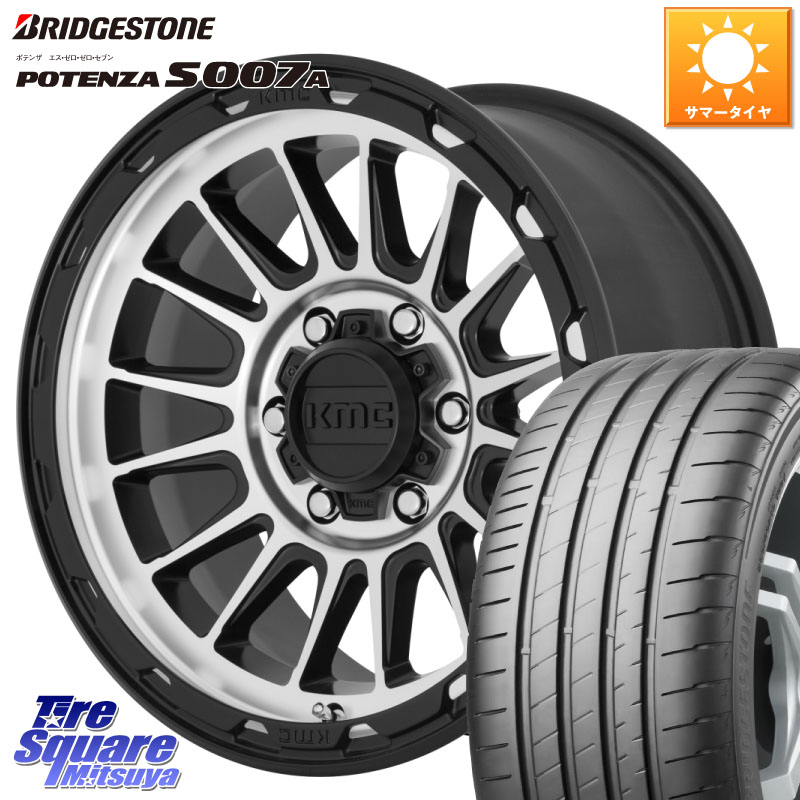 KMC KM542 Impact Machined ホイール 17インチ 17 X 8.0J +35 5穴 114.3 ブリヂストン POTENZA ポテンザ S007A 【正規品】 サマータイヤ 225/50R17