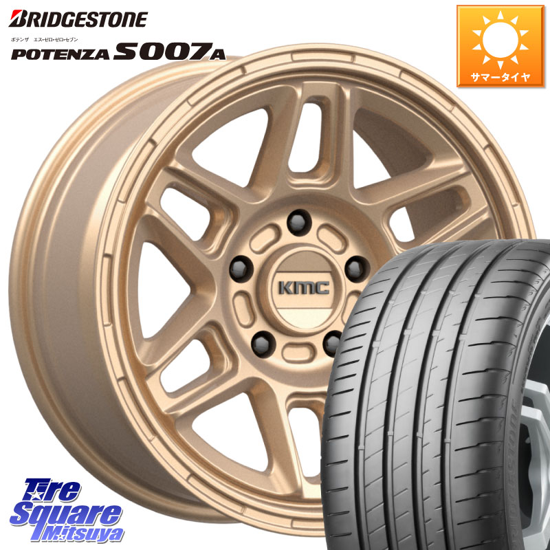 KMC KM716 NOMAD ホイール 17インチ 専用Nut別売 17 X 8.0J +38 5穴 114.3 ブリヂストン POTENZA ポテンザ S007A 【正規品】 サマータイヤ 225/50R17
