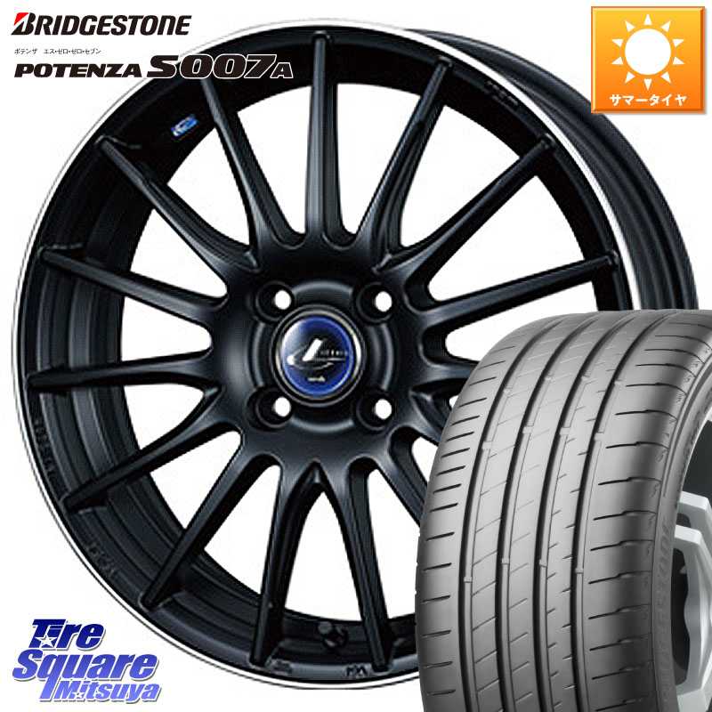 ブリヂストン POTENZA ポテンザ S007A 【正規品】 サマータイヤ 215/45R17WEDS 36262 レオニス Navia ナヴィア05 MBP ウェッズ ホイール 17インチ 17X6.5J 42 4穴 100 アクア｜タイヤスクエアミツヤ