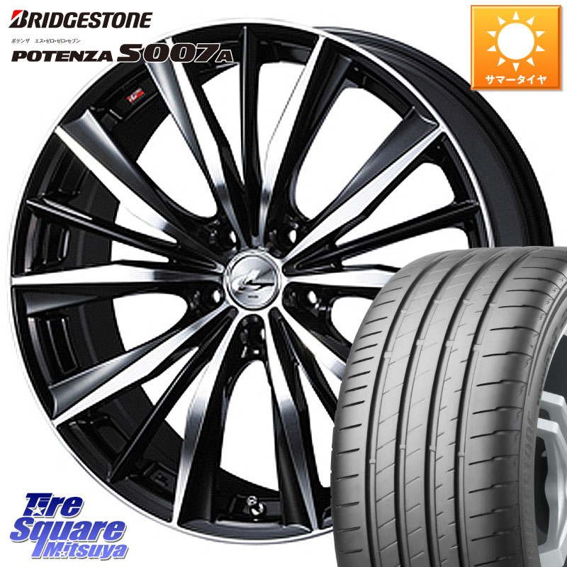 WEDS 33289 レオニス VX 特価● ウェッズ Leonis BKMC ホイール 19インチ 19 X 8.0J(VAB 6POT) +48 5穴 114.3 ブリヂストン POTENZA ポテンザ S007A 【正規品】 サマータイヤ 245/35R19 WRX STI アプライドD-F(ブレンボ6POTキャリパー)対応