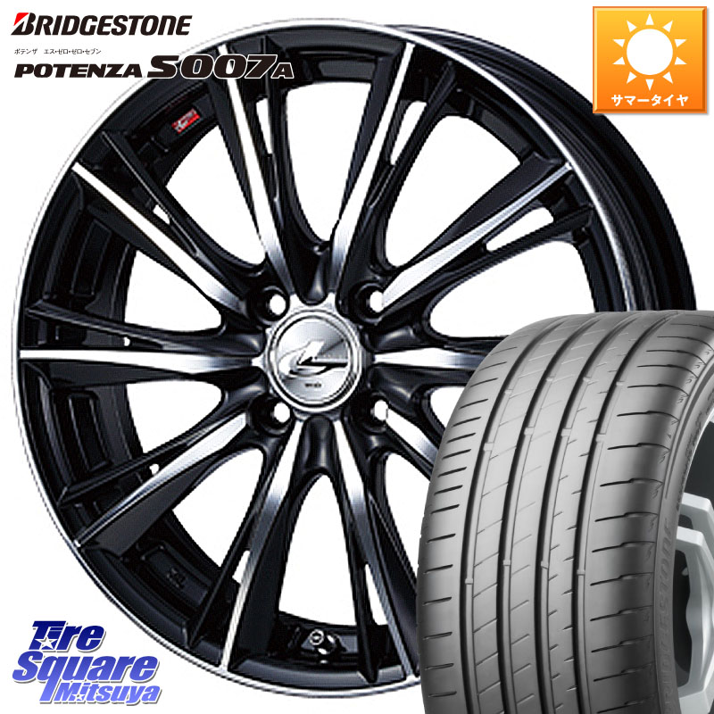 ブリヂストン POTENZA ポテンザ S007A 【正規品】 サマータイヤ 205/40R17WEDS 33881 レオニス WX ウェッズ Leonis ホイール 17インチ 17X7.0J(ND5RC Brembo) 45 4穴 100 ロードスター オプションブレンボキャリパー対応(990S/限定車含む)|タイヤスクエアミツヤ