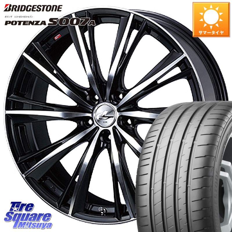 ブリヂストン POTENZA ポテンザ S007A 【正規品】 サマータイヤ 225/35R19WEDS 33908 レオニス WX ウェッズ Leonis ホイール 19インチ 19X7.5J 53 5穴 114.3 アクセラ MAZDA シビックTypeR|タイヤスクエアミツヤ