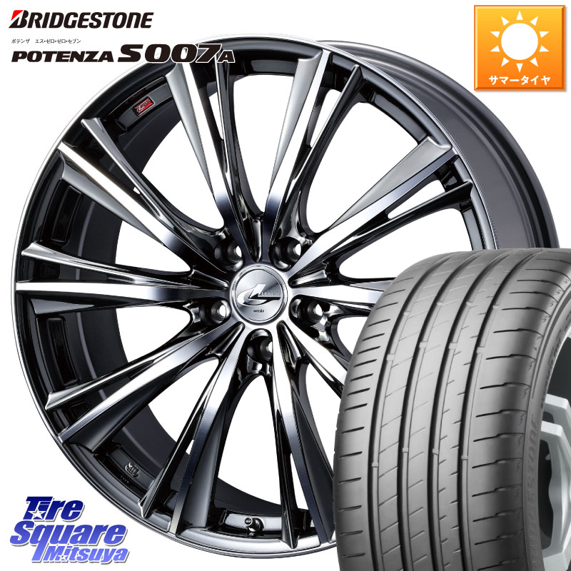 ブリヂストン POTENZA S007A 在庫● 2025~2026年製【正規品】ポテンザ サマータイヤ 245/45R19WEDS 33912 レオニス WX ウェッズ Leonis ホイール 19インチ 19X8.0J 38 5穴 114.3 30系アルファード/ヴェルファイア 20系アルファード アルファードハイブリッド ヴェルフ|タイヤスクエアミツヤ