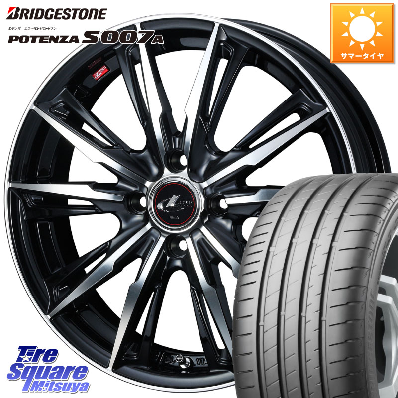 WEDS 【欠品次回05月上旬】 LEONIS レオニス GX PBMC ウェッズ ホイール 17インチ 17 X 6.5J +42 4穴 100 ブリヂストン POTENZA ポテンザ S007A 【正規品】 サマータイヤ 205/50R17 E13オーラ