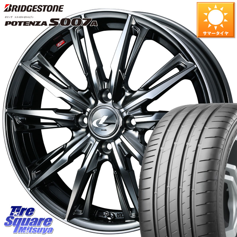 WEDS 【欠品次回05月上旬】 LEONIS レオニス GX ウェッズ ホイール 17インチ 17 X 6.5J +42 4穴 100 ブリヂストン POTENZA ポテンザ S007A 【正規品】 サマータイヤ 205/55R17 ライズ ロッキー ガソリン車 4穴