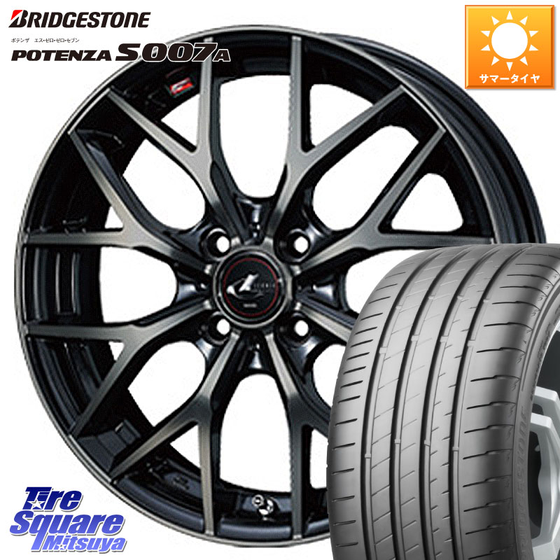 WEDS 37414 レオニス MX ウェッズ Leonis ホイール 17インチ 17 X 6.5J +50 4穴 100 ブリヂストン POTENZA ポテンザ S007A 【正規品】 サマータイヤ 205/40R17