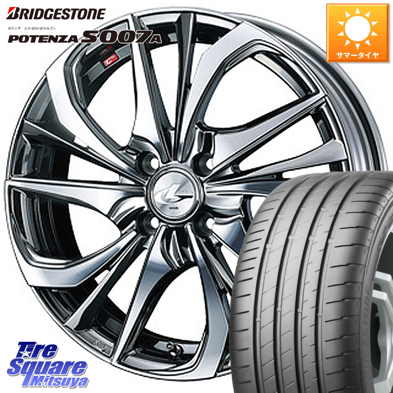 WEDS ウェッズ Leonis レオニス TE (BMCMC) ホイール 17インチ 17 X 6.5J +50 4穴 100 ブリヂストン POTENZA ポテンザ S007A 【正規品】 サマータイヤ 215/40R17