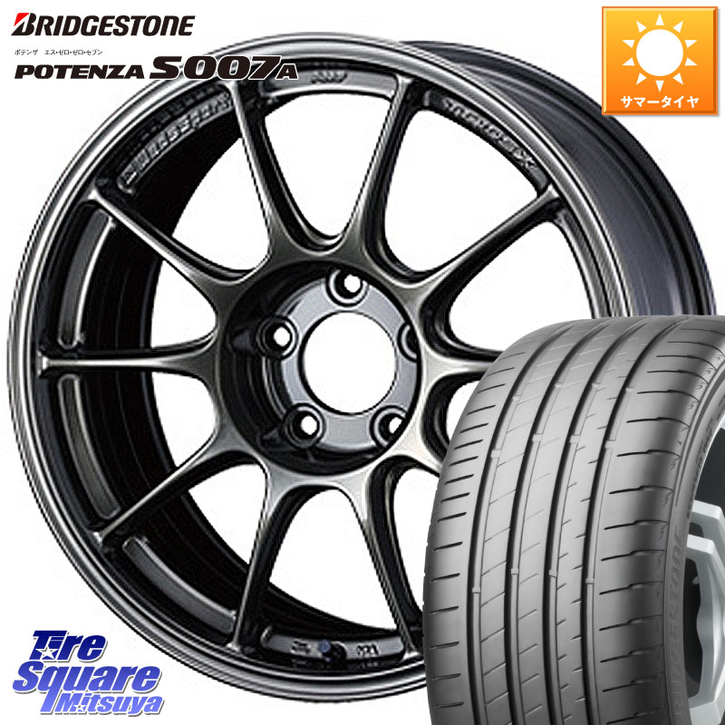WEDS 73519 TC105X EJ ウェッズ スポーツ ホイール 17インチ 17 X 8.0J(86 Brembo) +42 5穴 100 ブリヂストン POTENZA ポテンザ S007A 【正規品】 サマータイヤ 215/45R17 BRZ・86・GR86ブレンボキャリパー対応ローダウン車向けサイズ