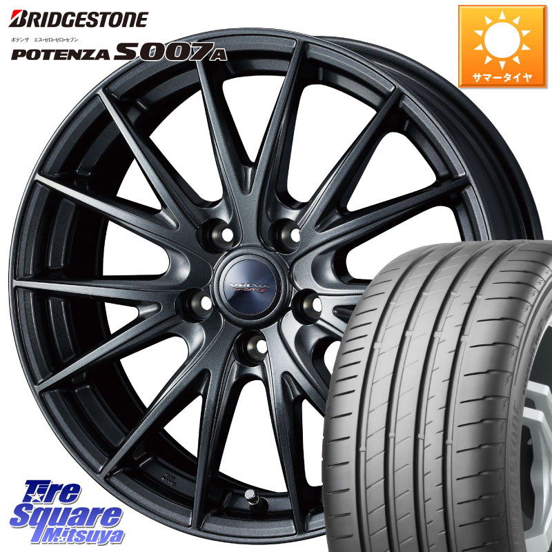 WEDS ウェッズ ヴェルヴァ スポルト2 ホイール 18インチ 18 X 8.0J +35 5穴 114.3 ブリヂストン POTENZA S007A 在庫● 2025~2026年製【正規品】ポテンザ サマータイヤ 225/45R18