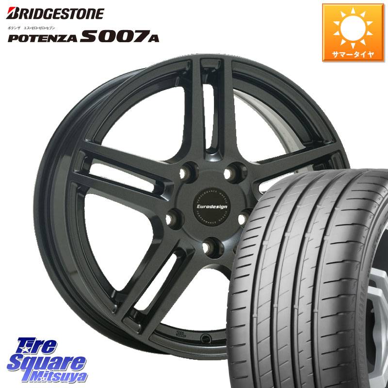 ブリヂストン POTENZA S007A 在庫● 2025~2026年製【正規品】ポテンザ サマータイヤ 205/55R16阿部商会 Eurodesign EIGER ホイール 16インチ 16X6.5J(MB W246) 47 5穴 112 メルセデスベンツ Bクラス(W246)｜タイヤスクエアミツヤ 88,462円