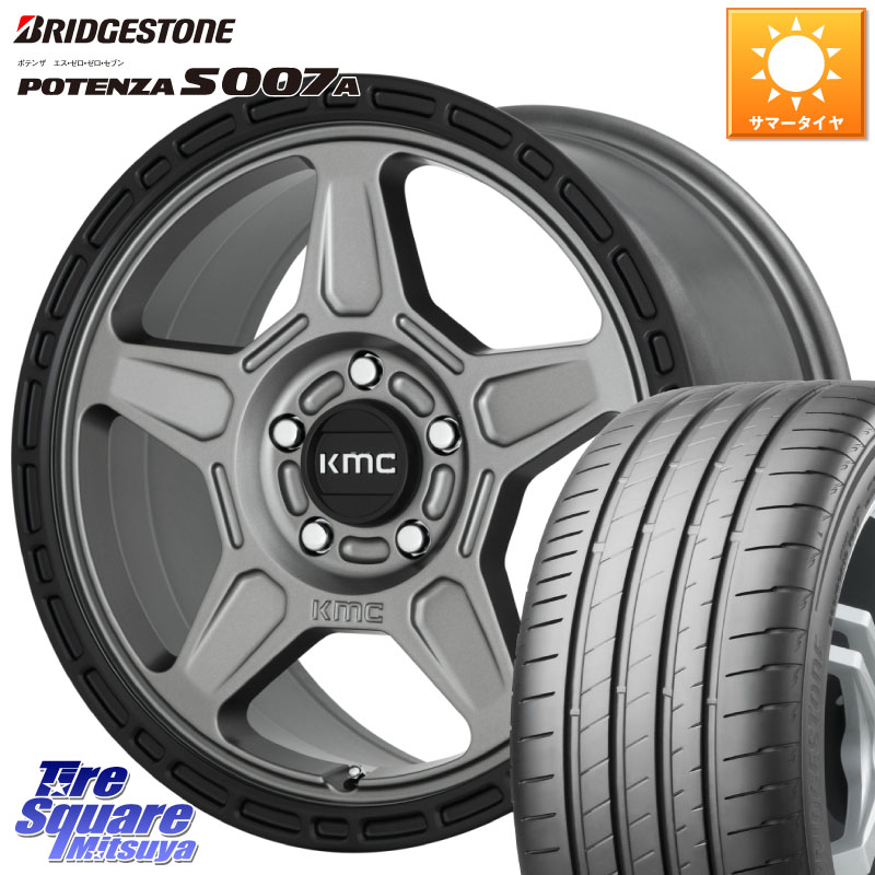ブリヂストン POTENZA ポテンザ S007A 【正規品】 サマータイヤ 205/40R17KMC KM721 ALPINE グレイ ホイール 17インチ 専用Nut別売 17X8.0J 38 5穴 114.3|タイヤスクエアミツヤ