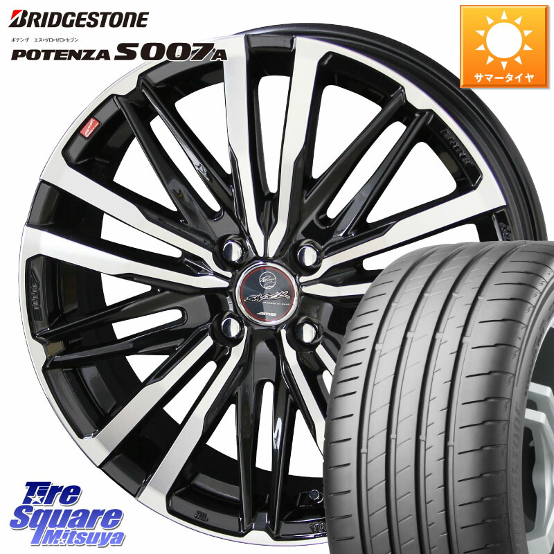 ブリヂストン POTENZA ポテンザ S007A 【正規品】 サマータイヤ 205/50R17KYOHO SMACK CREST スマック クレスト ホイール 17インチ 17X6.0J 40 4穴 100 E13オーラ|タイヤスクエアミツヤ