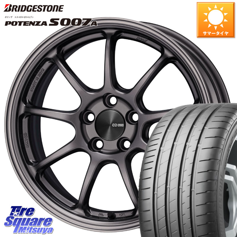 ブリヂストン POTENZA S007A 在庫● 2025~2026年製【正規品】ポテンザ サマータイヤ 205/55R16ENKEI PerformanceLine PF09 ホイール 16インチ 16X7.0J 48 5穴 100 BRZ/86/GR86 プリウス・プリウスPHV CT レクサス GR 86 ハチロク 86 ハチロク|タイヤスクエアミツヤ