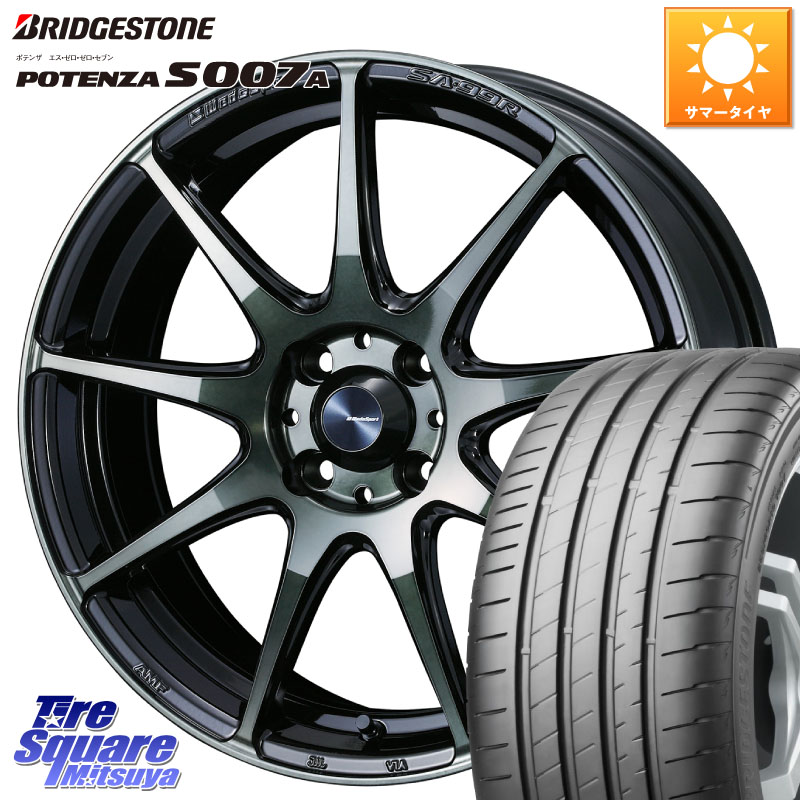WEDS ウェッズ スポーツ SA99R SA-99R WBC 16インチ 16 X 6.5J +50 4穴 100 ブリヂストン POTENZA S007A 在庫● 2025~2026年製【正規品】ポテンザ サマータイヤ 205/55R16
