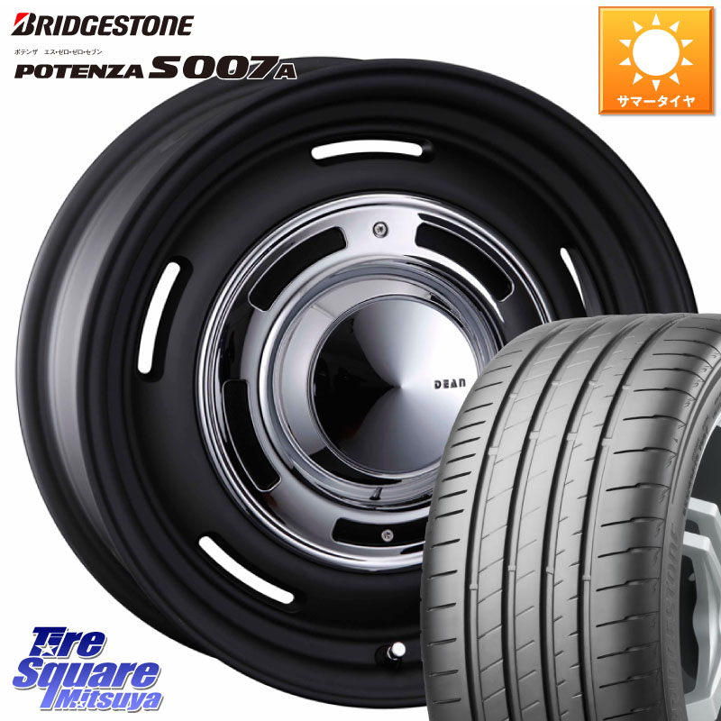 ブリヂストン POTENZA ポテンザ S007A 【正規品】 サマータイヤ 225/55R17CRIMSON ディーン クロスカントリー ブラック 17インチ 17X7.0J 47 5穴 114.3 MAZDA6 BN/BL系レガシィ|タイヤスクエアミツヤ