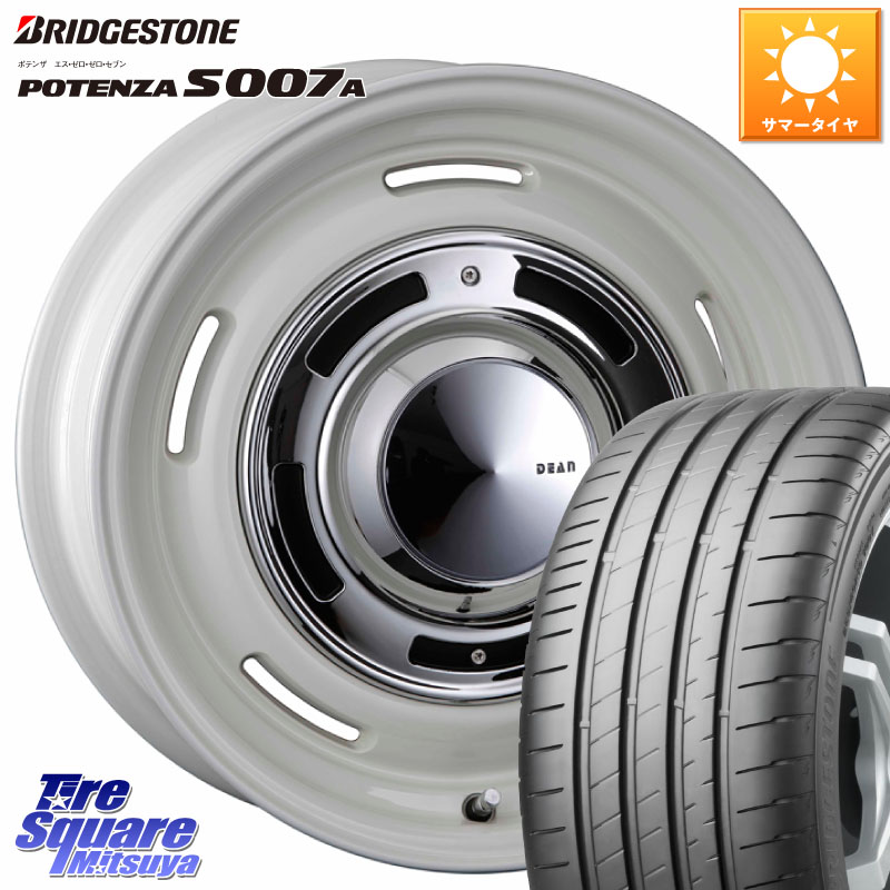 ブリヂストン POTENZA ポテンザ S007A 【正規品】 サマータイヤ 225/55R17CRIMSON ディーン クロスカントリー ホワイト 17インチ 17X7.0J 47 5穴 114.3 MAZDA6 BN/BL系レガシィ｜タイヤスクエアミツヤ