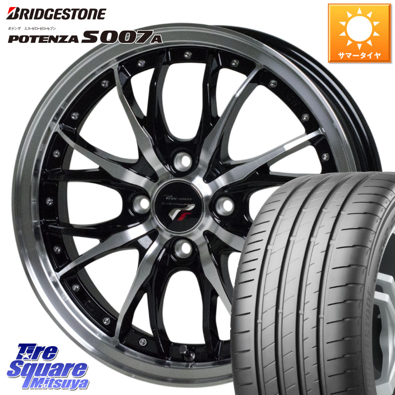 HotStuff Precious プレシャス HM3 HM-3 4H BKP 17インチ 17 X 6.5J +45 4穴 100 ブリヂストン POTENZA ポテンザ S007A 【正規品】 サマータイヤ 215/45R17 FITクロスター
