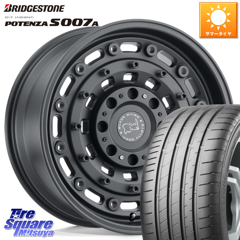 BLACK RHINO ARSENAL TEXTUREDBLACK ブラックライノ アーセナル 20インチ ブラックライノ 20 X 8.5J +30 5穴 114.3 ブリヂストン POTENZA ポテンザ S007A 【正規品】 サマータイヤ 245/35R20 20系アルファード