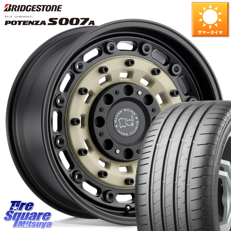 BLACK RHINO ARSENAL SANDBLACK ブラックライノ アーセナル 20インチ ブラックライノ 20 X 8.5J +30 5穴 114.3 ブリヂストン POTENZA ポテンザ S007A 【正規品】 サマータイヤ 245/35R20 20系アルファード