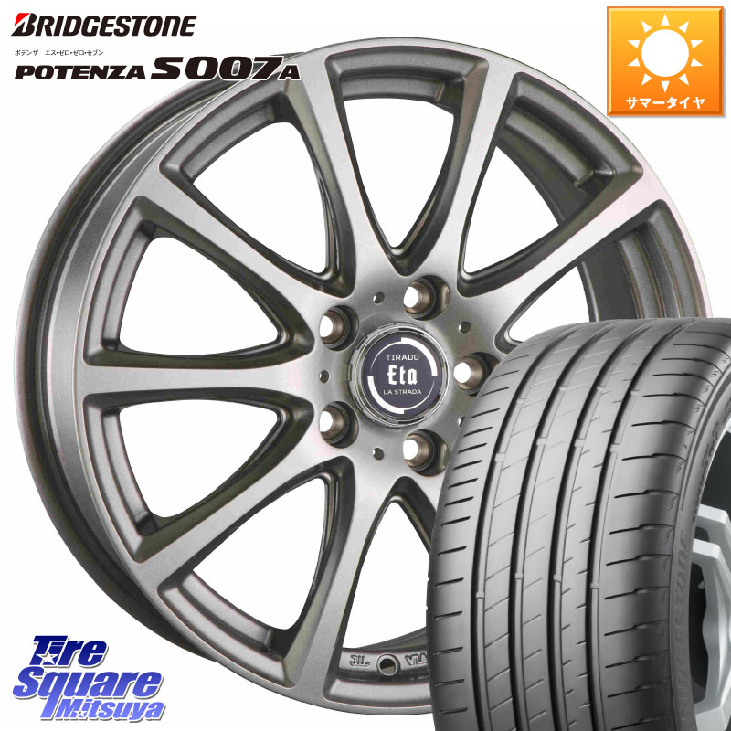 ブリヂストン POTENZA ポテンザ S007A 【正規品】 サマータイヤ 235/50R18阿部商会 イータ 平座仕様 ティラード(トヨタ・レクサス車専用) 18X7.5J 38 5穴 114.3 30系アルファード/ヴェルファイア 20系アルファード ヴェルファイアハイブリッド ヴェルファイア アルファ|タイヤスクエアミツヤ