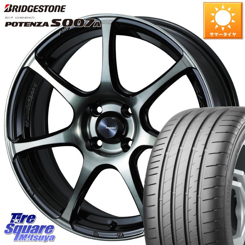 ブリヂストン POTENZA ポテンザ S007A 【正規品】 サマータイヤ 205/40R17WEDS WedsSport SA-75R SA75R ウェッズ スポーツ ホイール 17インチ 17X6.5J 50 4穴 100 シャトル｜タイヤスクエアミツヤ