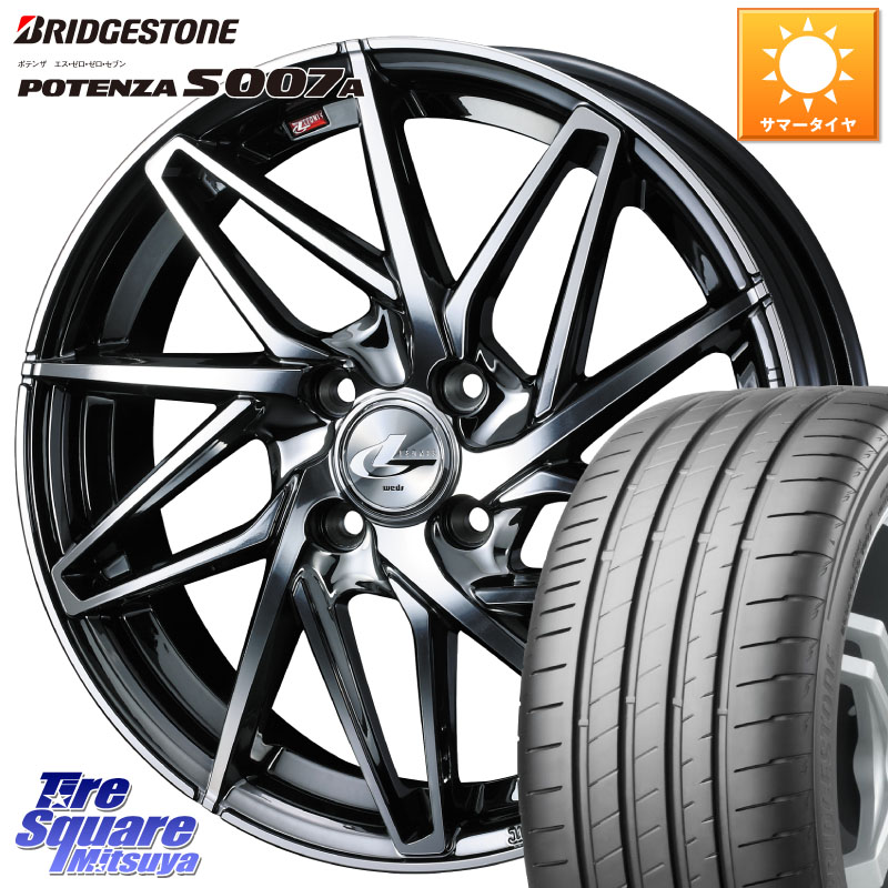 WEDS 40585 レオニス LEONIS IT 17インチ 17 X 6.5J +42 4穴 100 ブリヂストン POTENZA ポテンザ S007A 【正規品】 サマータイヤ 205/55R17 ライズ ロッキー ガソリン車 4穴