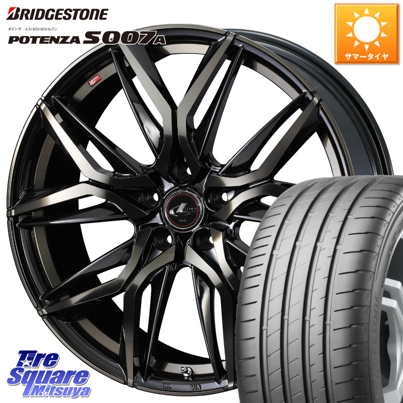 ブリヂストン POTENZA ポテンザ S007A 【正規品】 サマータイヤ 225/40R19WEDS 40841 レオニス LEONIS LM PBMCTI 19インチ 19X8.0J 43 5穴 114.3 90系ノア/ヴォクシー ノア NOAH RX-8 MAZDA マークX クラウンロイヤル クラウンハイブリッド 220・H20系 クラウン 220系|タイヤスクエアミツヤ