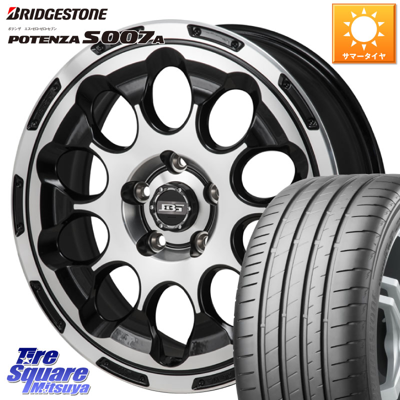 Japan三陽 ボトムガルシア CHRONO クロノ 17 X 7.0J +38 5穴 114.3 ブリヂストン POTENZA ポテンザ S007A 【正規品】 サマータイヤ 215/50R17 プリウスアルファ リーフ
