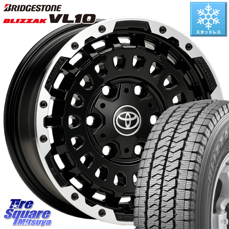 ブリヂストン BLIZZAK ブリザック VL10 ■ 107/105 スタッドレス ミツヤ 195/80R15 107*105 LX-MODE LX CP(センターキャップ別売り)キャンピング仕様 高負荷対応 ホイール 15インチ 15 X 6.0J +30 6穴 139.7 200系ハイエース