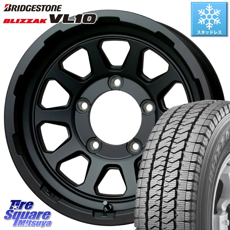 ブリヂストン BLIZZAK ブリザック VL10 ■ 107/105 スタッドレス ミツヤ 195/80R15 107*105HotStuff マッドクロス レンジャー ブラック JIMNY ホイール 15インチ 15X6.0J(JB74) 0 5穴 139.7 ジムニ&minus;シエラ/ノマド(カスタム)｜タイヤスクエアミツヤ