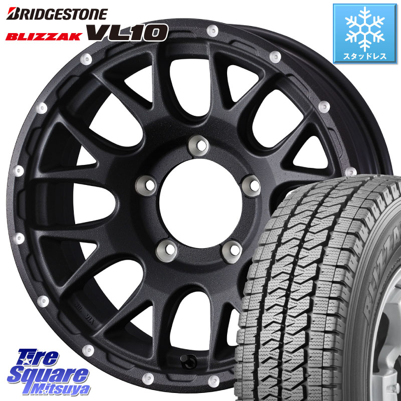 ブリヂストン BLIZZAK ブリザック VL10 ■ 107/105 スタッドレス ミツヤ 195/80R15 107*105 WEDS 【欠品次回04月下旬】 41124 マッドヴァンス MUD VANCE 08 BK ホイール 15インチ 15 X 6.0J(JB74) +0 5穴 139.7 ジムニ－シエラ・ノマド(カスタム)