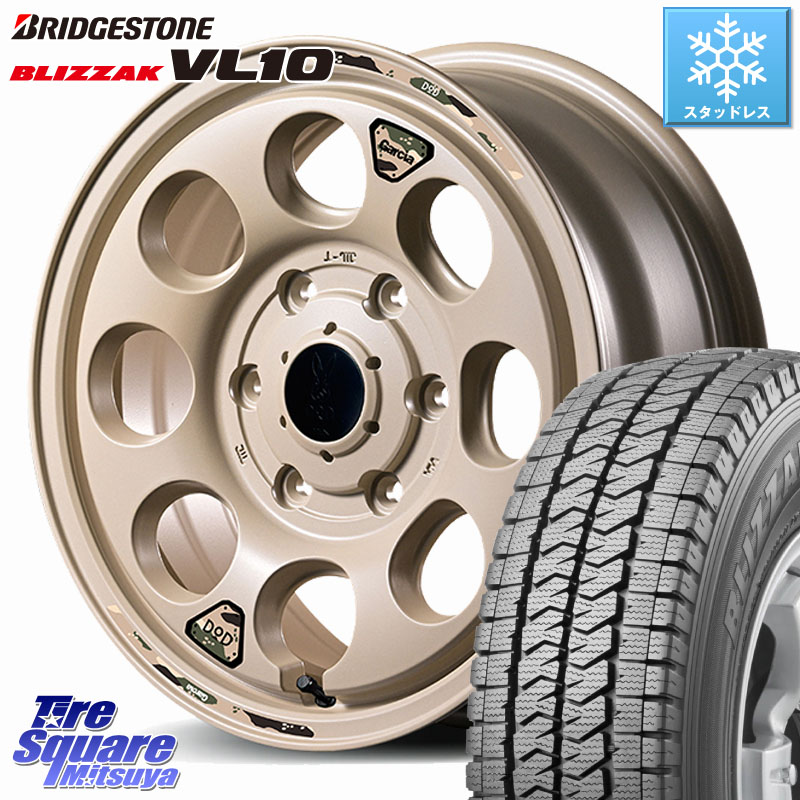 ブリヂストン BLIZZAK ブリザック VL10 ■ 107/105 スタッドレス ミツヤ 195/80R15 107*105 MANARAY MID x DOD ウシャリン ホイール 15インチ 15 X 6.0J +33 6穴 139.7 200系ハイエース
