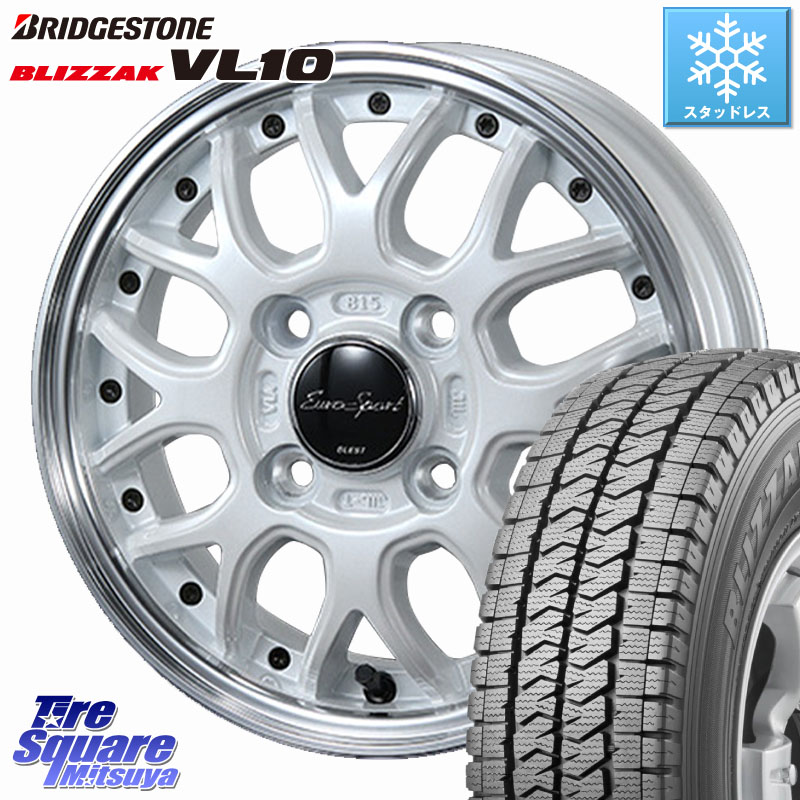 ブリヂストン BLIZZAK VL10 ブリザック スタッドレス ミツヤ 145/80R12 80*78 BLEST EuroSport Type815 軽自動車専用 ホイール 12インチ 12 X 4.0J +43 4穴 100 N-VAN(JJ1/2) アトレー・ハイゼット
