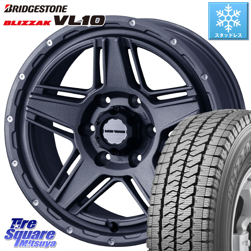 ブリヂストン BLIZZAK ブリザック VL10 ■ 107/105 スタッドレス ミツヤ 195/80R15 107*105 WEDS 40543 マッドヴァンス MUD VANCE 07 15インチ 15 X 6.0J +33 6穴 139.7 200系ハイエース