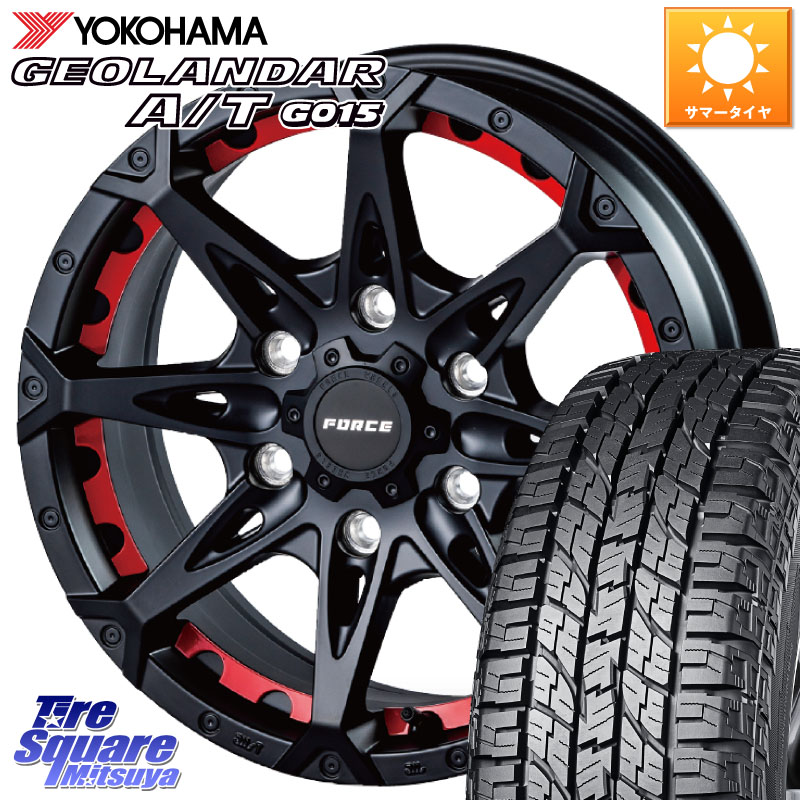 FORCE フォース DENALI デナリー BK 16インチ 16 X 6.5J +38 6穴 139.7 YOKOHAMA E5289 GEOLANDAR AT G015 A/T ホワイトレター ヨコハマ 109/107 215/65R16 109*107 200系ハイエース 103,340円