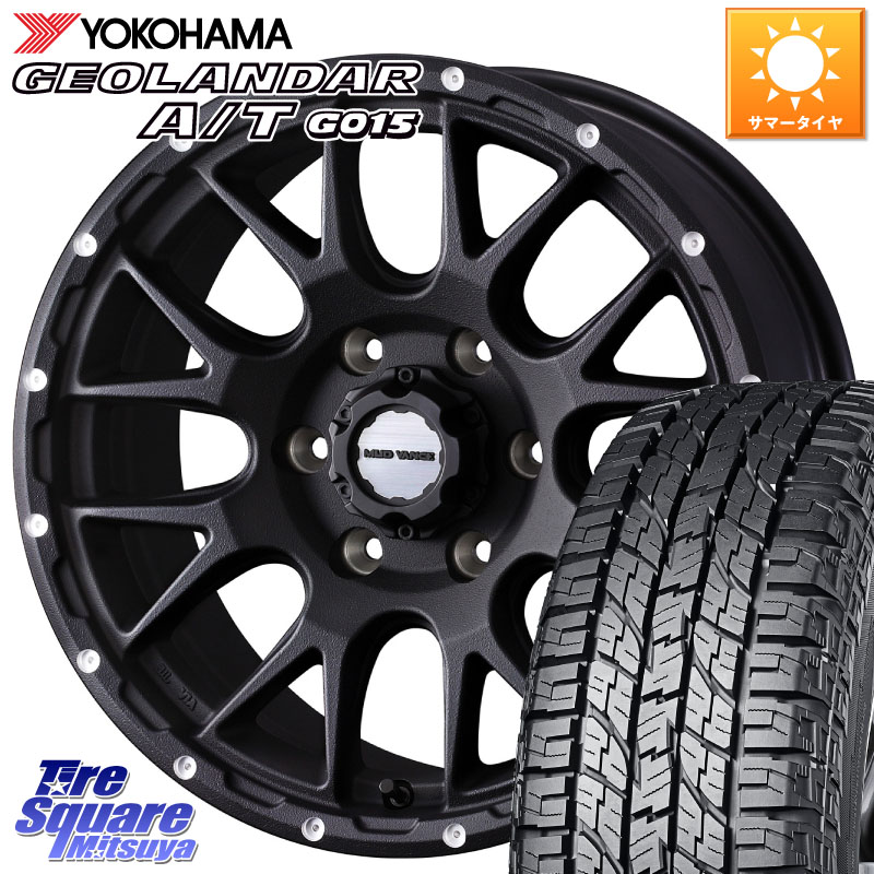 YOKOHAMA E5289 GEOLANDAR AT G015 A/T ホワイトレター ヨコハマ 109/107 215/65R16 109*107WEDS 41128 マッドヴァンス08 MUD VANCE 08 BK ホイール 16インチ 16X6.5J 38 6穴 139.7 200系ハイエース|タイヤスクエアミツヤ