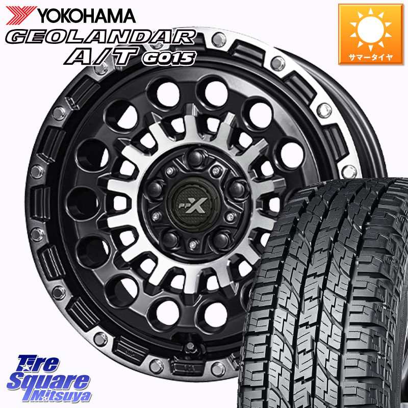 YOKOHAMA E5289 GEOLANDAR AT G015 A/T ホワイトレター ヨコハマ 109/107 215/65R16 109*107KYOHO PPX GX14 ホイール 16インチ 16X7.0J 35 5穴 114.3｜タイヤスクエアミツヤ