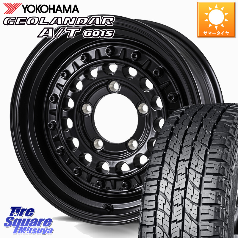 YOKOHAMA E5289 GEOLANDAR AT G015 A/T ホワイトレター ヨコハマ 109/107 215/65R16 109*107MONZA HI-BLOCK TARMOR ※インセット-5 ホイール 16インチ 16X6.0J 0 5穴 139.7 ジムニー専用(要オーバーフェンダー等) ジムニ−シエラ/ノマド(カスタム) AZオフロード カスタ|タイヤスクエアミツヤ