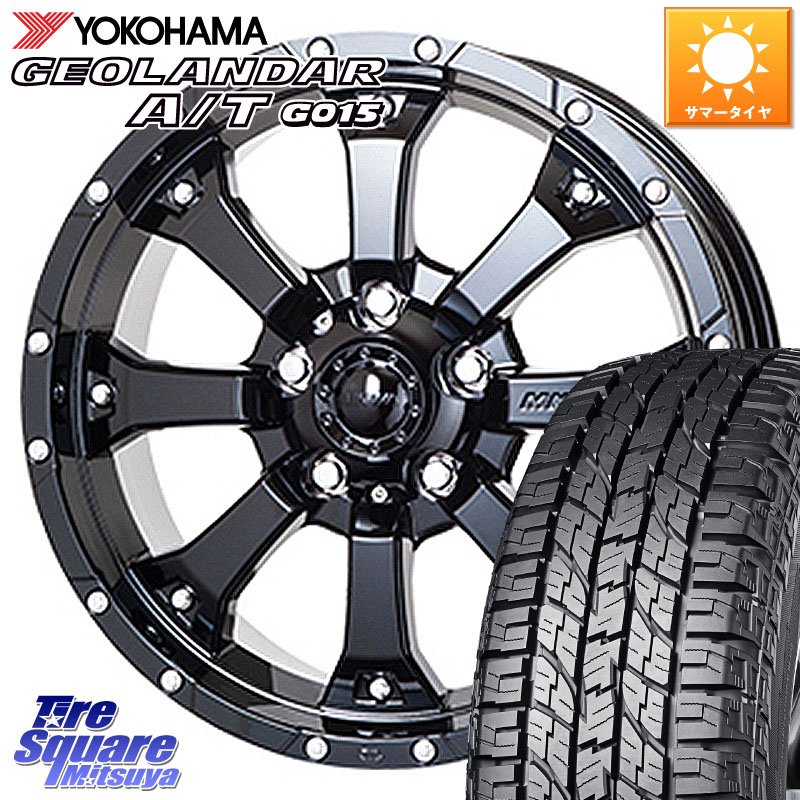 YOKOHAMA E5289 GEOLANDAR AT G015 A/T ホワイトレター ヨコハマ 109/107 215/65R16 109*107MKW MK-46 MK46 グロスブラック 5H ホイール 16インチ 16X7.0J 35 5穴 114.3|タイヤスクエアミツヤ