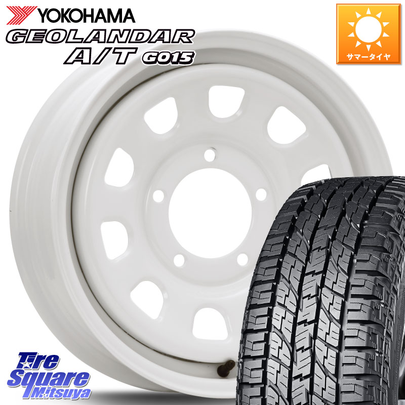 MLJ デイトナ SS DAYTONA ホワイト 16インチ 16 X 5.5J +20 5穴 139.7 YOKOHAMA E5289 GEOLANDAR AT G015 A/T ホワイトレター ヨコハマ 109/107 215/65R16 109*107 ジムニー専用(要オーバーフェンダー等)