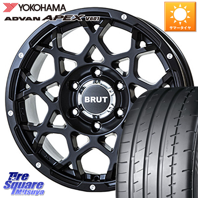 BRUT ブルート BR-55 BR55 ミルドサテンブラック ホイール 18インチ 18 X 8.0J +40 5穴 114.3 YOKOHAMA R5460 ADVAN APEX V601 ヨコハマ 245/40R18