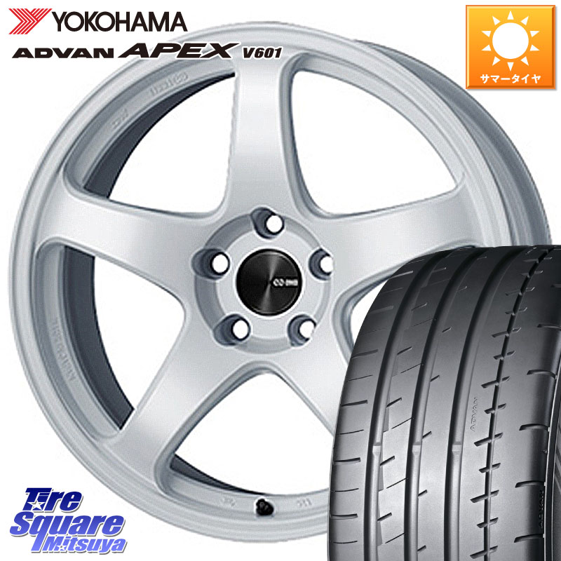 YOKOHAMA R5572 ADVAN APEX V601 ヨコハマ 245/45R19ENKEI エンケイ PerformanceLine PF05 WH 19インチ 19X8.0J 45 5穴 114.3 E52エルグランド デリカD:5 SL系フォレスター ヴァンガード ハリアー アウトランダー フーガ FUGA 日産 CR-V｜タイヤスクエアミツヤ