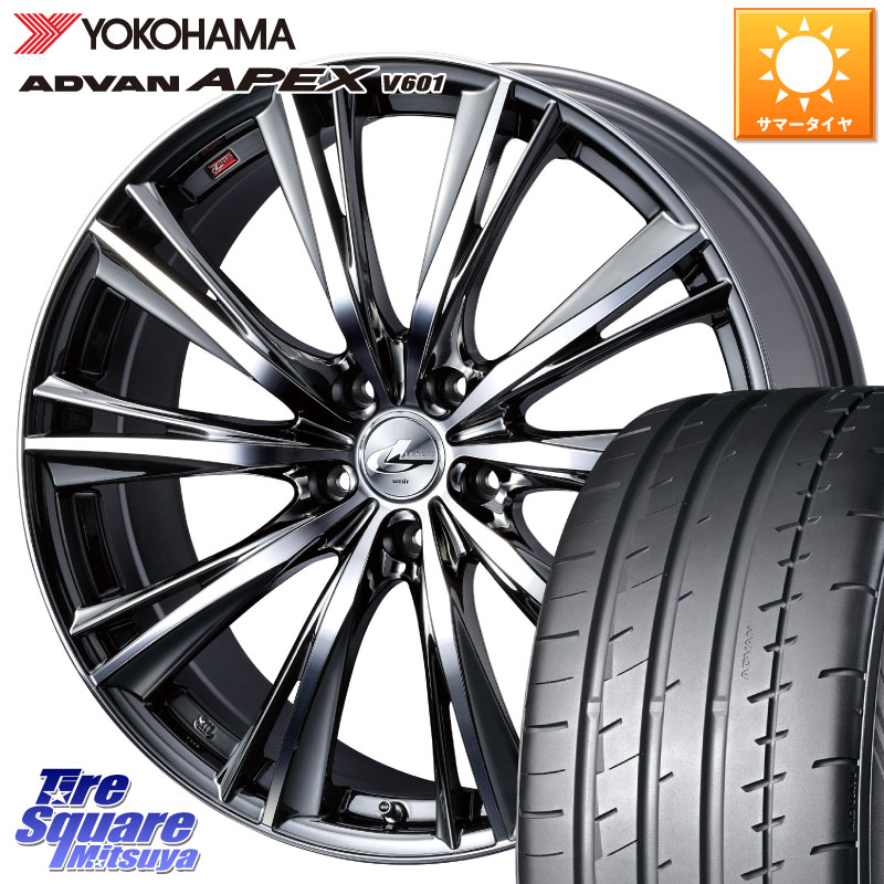 WEDS 33897 レオニス WX ウェッズ Leonis ホイール 18インチ 18 X 7.0J +47 5穴 100 YOKOHAMA R5567 ADVAN APEX V601 ヨコハマ 225/45R18