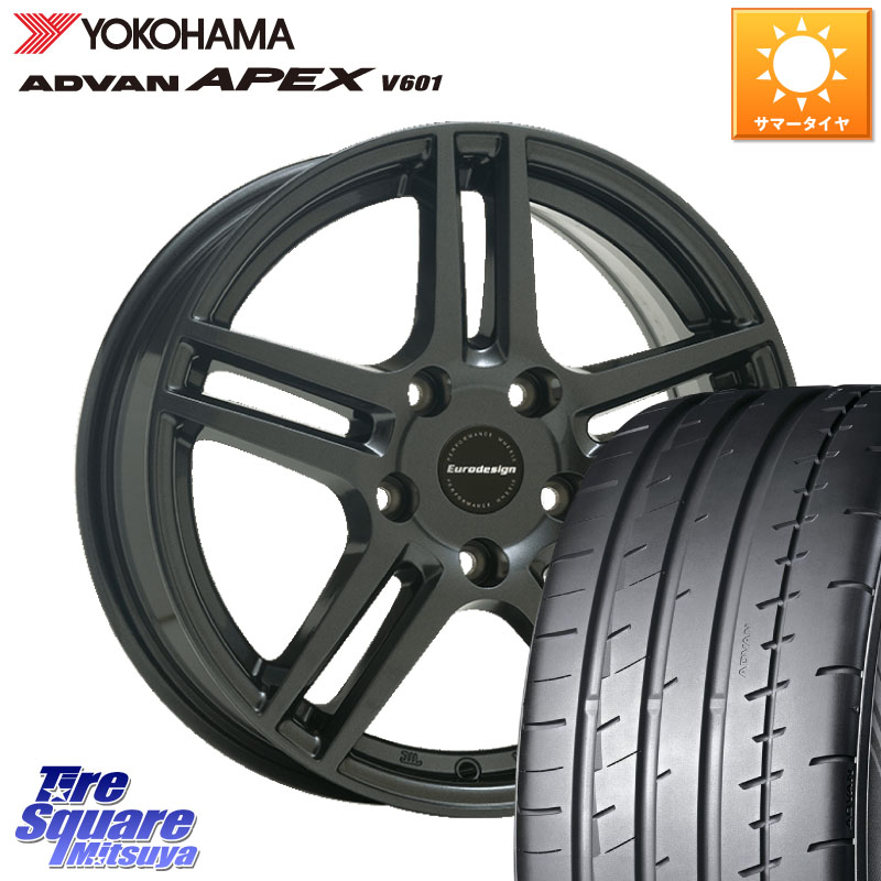 YOKOHAMA R5549 ADVAN APEX V601 ヨコハマ 225/45R17阿部商会 Eurodesign EIGER ホイール 17インチ 17X7.5J(BMW F23) 45 5穴 120 BMW 2シリーズ F22 F23|タイヤスクエアミツヤ