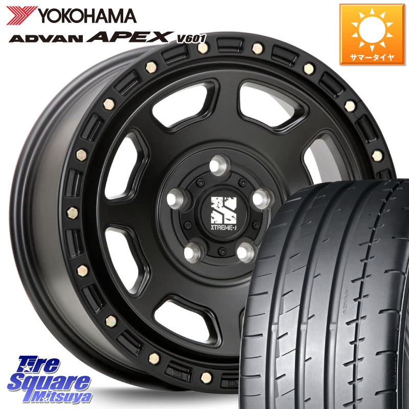 YOKOHAMA R5567 ADVAN APEX V601 ヨコハマ 225/45R18MLJ XJ07 XTREME-J BK ホイール 18インチ 18X8.0J 40 5穴 114.3 ステージア 日産 HS レクサス RX-8 MAZDA クラウンハイブリッド 220・H20系 クラウン 220系 インサイト|タイヤスクエアミツヤ