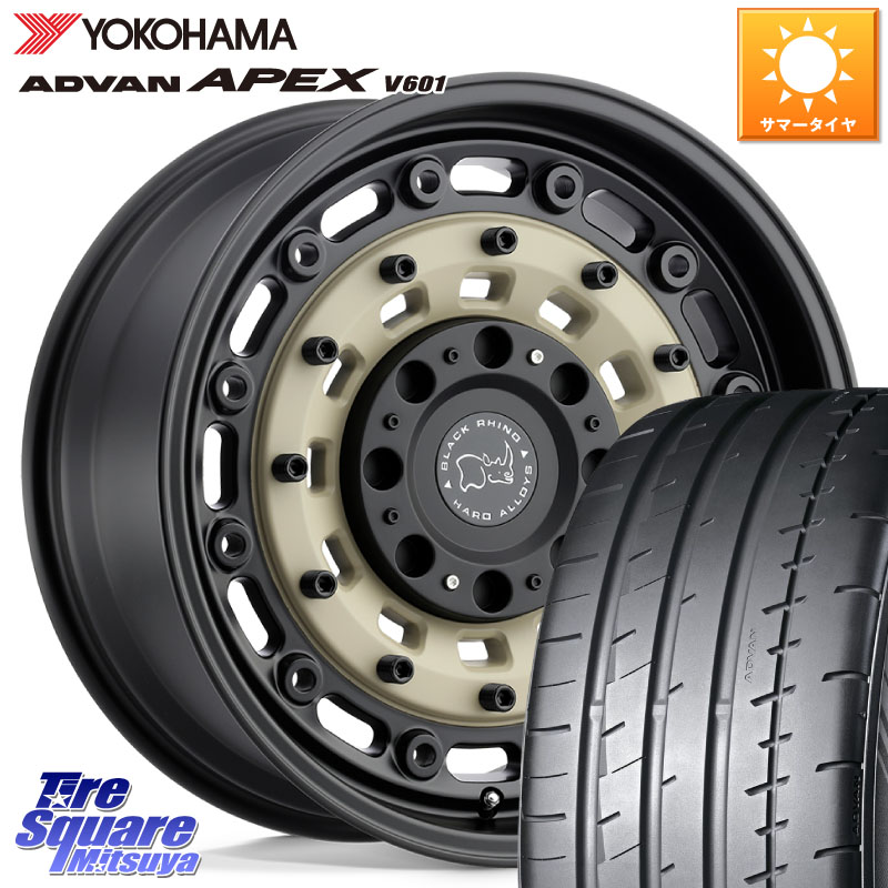 BLACK RHINO ARSENAL SANDBLACK ブラックライノ アーセナル 20インチ ブラックライノ 20 X 8.5J +30 5穴 114.3 YOKOHAMA R5555 ADVAN APEX V601 ヨコハマ 245/40R20 20系アルファード