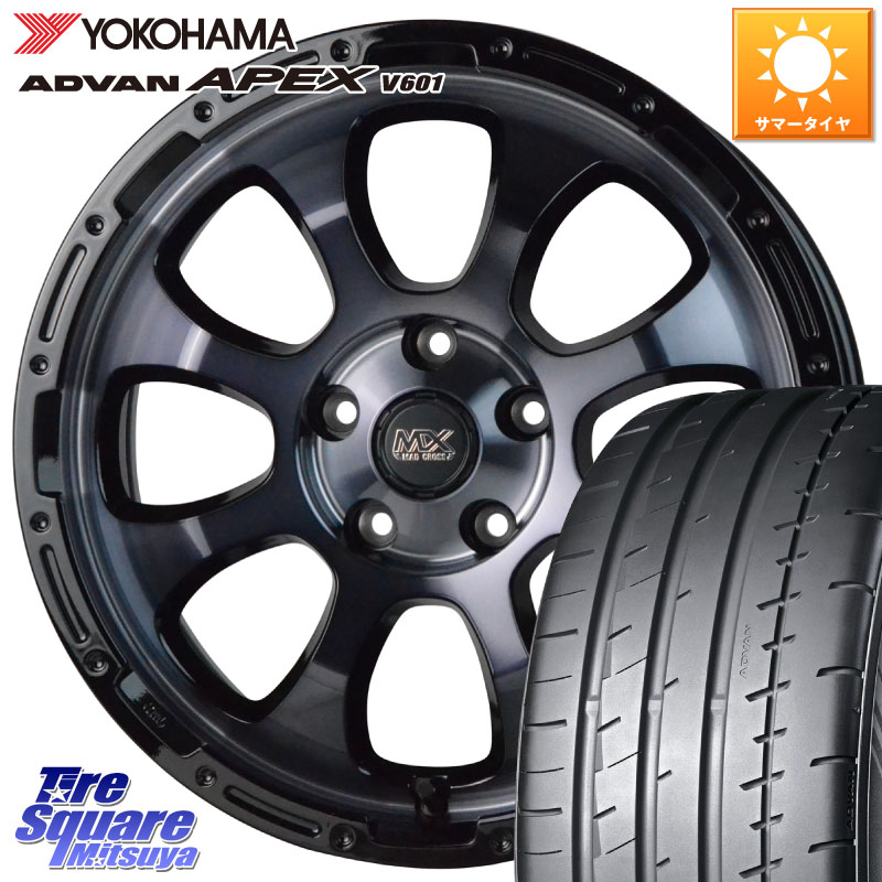 YOKOHAMA R5549 ADVAN APEX V601 ヨコハマ 225/45R17HotStuff マッドクロス GRACE グレイス BKC 5H ホイール 17インチ 17X7.0J 45 5穴 114.3 ブレイド オーリス|タイヤスクエアミツヤ